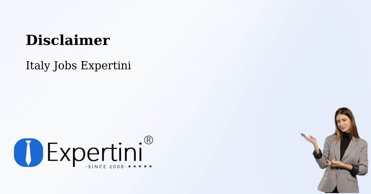 Disclaimer – Riano - Italy Jobs Expertini