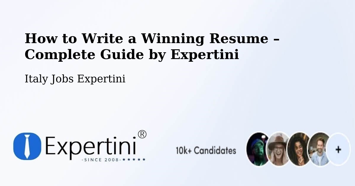 Resume Writing Guide for Job Seekers – Riano - Riano, Italy Jobs Expertini